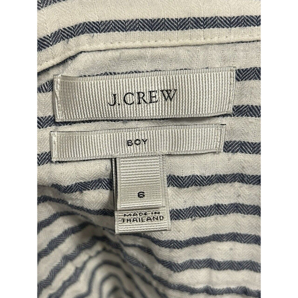J. Crew‎ Blue Boy Size 6 Button Down Seersucker Shirt - Picture 4 of 5
